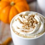 This Paleo and Whole30 Pumpkin Spice Latte needs just four ingredients and an inexpensive milk frother. In less than ten minutes, you'll have a healthy, dairy-free cup full of autumn right in your hands. If you don't have a milk frother, a blender will do just fine.