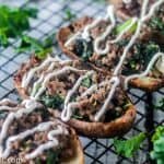 These crispy, buttery Dairy-Free and Whole30 Zuppa Toscana Potato Skins are packed full of Italian sausage and kale, bursting with flavors of garlic, Italian seasoning and crushed red pepper.