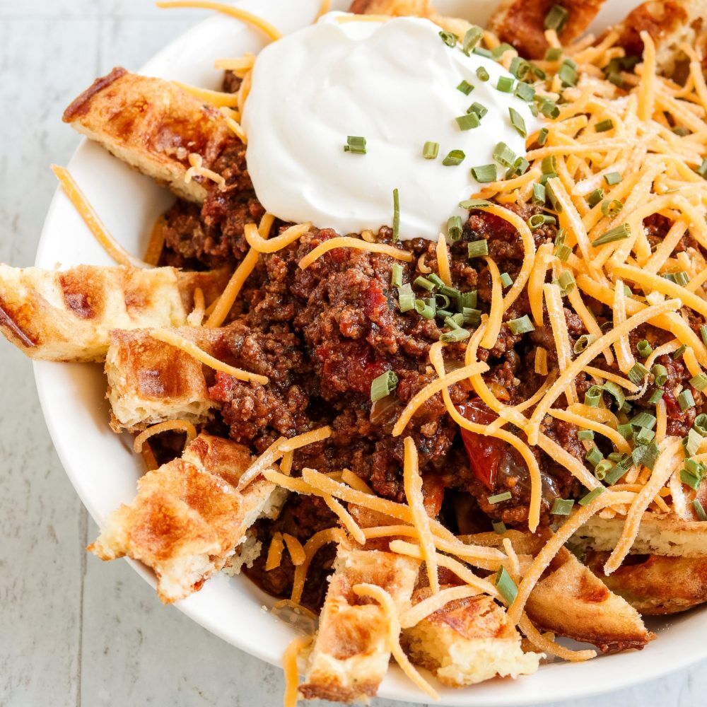 Low Carb, Keto Chili Cheese Chaffle Fries • The Farmstead Chick