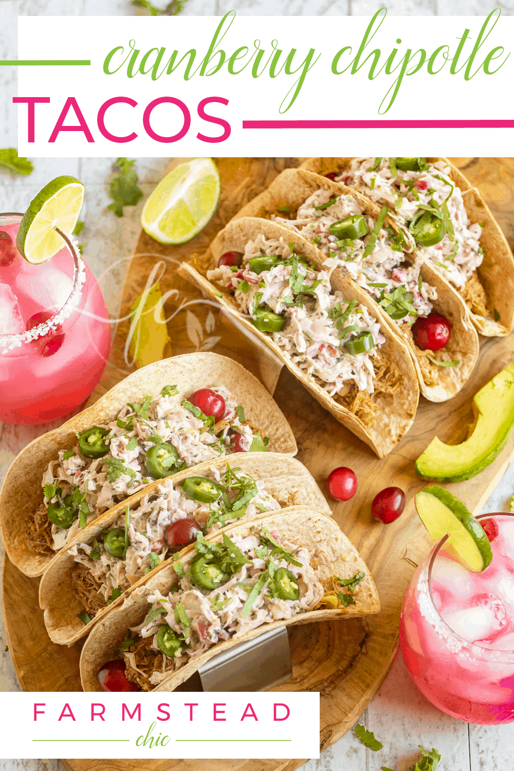 Instant Pot Cranberry Chipotle Chicken Tacos Low Carb, Keto Tacos